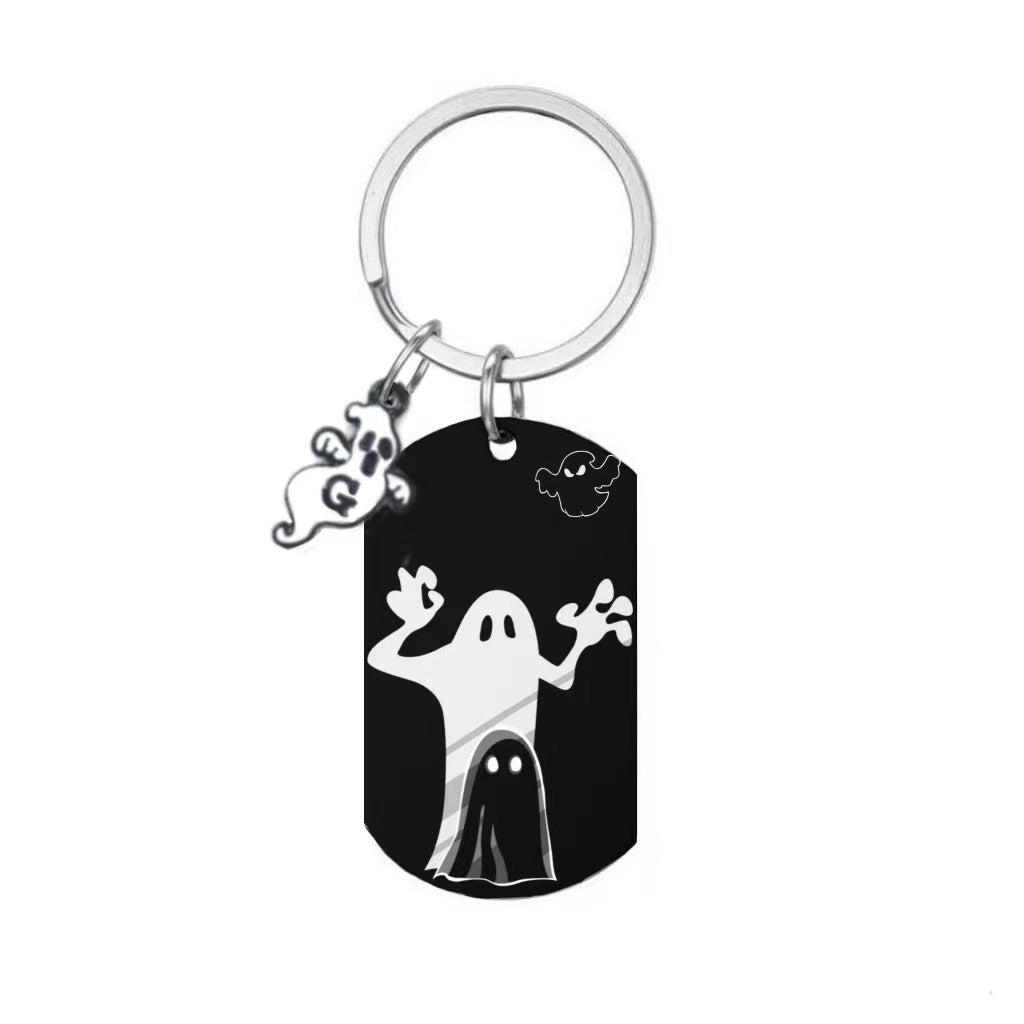 Wholesale Stainless Steel Halloween Ghost Keychain